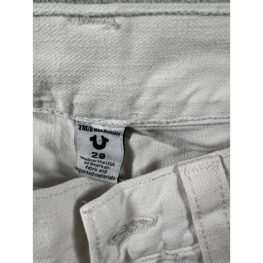 Vintage True Religion Jeans Mens 29 Ricky Relaxed Straight White Made in USA